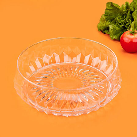 Glass Cansu Servis Kasesi - Şeffaf - 24x17,5 cm