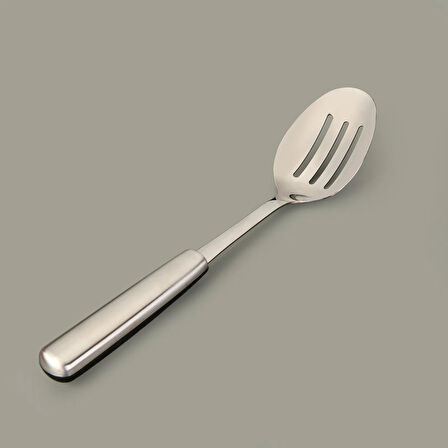 Steel Delikli Kaşık - Gri