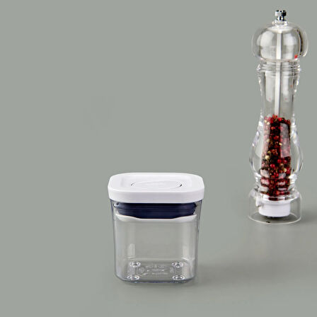 Gg Pop Mini Boy Kare Saklama Kabı - Şeffaf - 200 ml