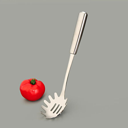 Steel Spagetti Servis Kaşığı - Gri