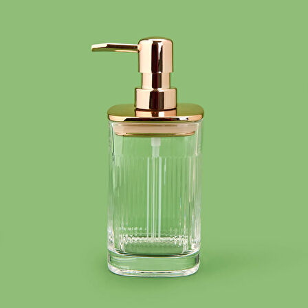 Bath 2'li Banyo Sıvı Sabunluk Seti - Altın / Şeffaf