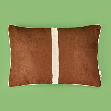 Soft Lamina Kırlent - Kahverengi - 35x55 cm