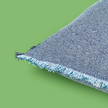 Soft Plaid Kırlent - Mavi - 45x45 cm