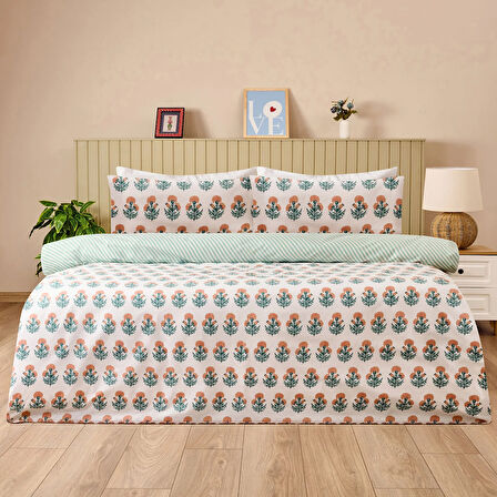 Soft Franky Çift Kişilik Nevresim Takımı - Beyaz