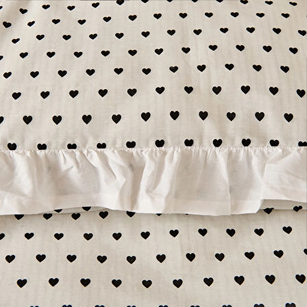 Soft Moyo Çift Kişilik Nevresim Takımı - Beyaz / Antrasit