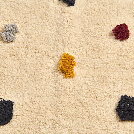 Soft Tufting Vira Banyo Paspası - Ekru / Renkli - 60x90 cm