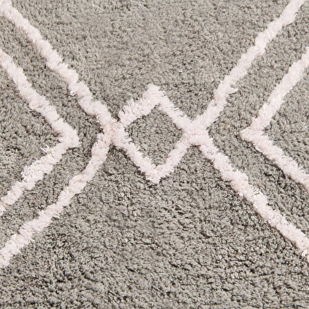 Soft Tufting Nora Banyo Paspası - Gri - 60x90 cm