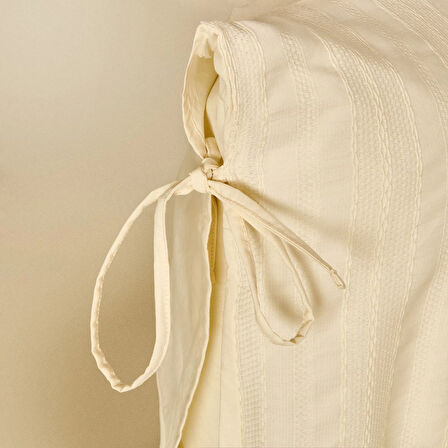 Soft Armürlü Tek Kişilik Nevresim Takımı - Ekru