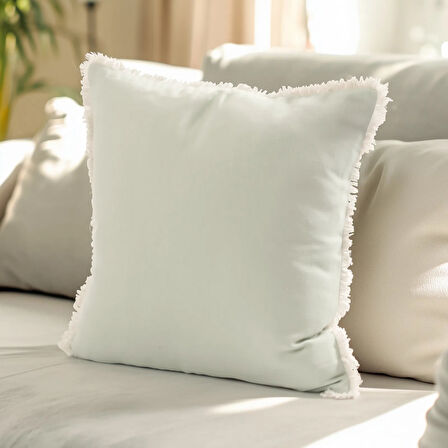 Soft Hana Kırlent - Su Yeşili - 45x45 cm