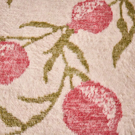 Soft Granate Pamuklu Tek Kişilik Battaniye - Ekru / Kırmızı - 150x200 cm