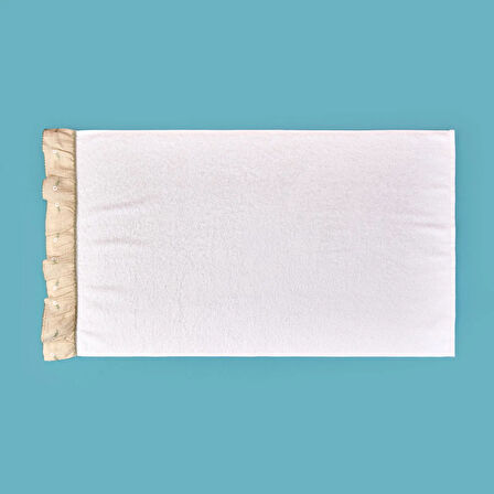 Soft Green Culture Twin Papatya Desenli Yüz Havlusu - Ekru - 50x90 cm