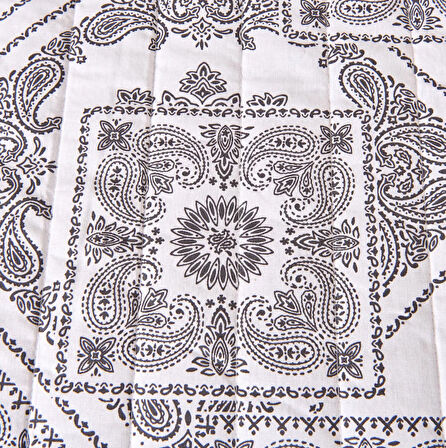 Soft Sidelya Çift Kişilik Yatak Örtüsü - Beyaz / Gri - 200x230 cm