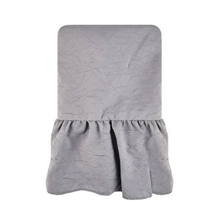 Soft Fırfırlı Masa Örtüsü - Gri - 150x150 cm