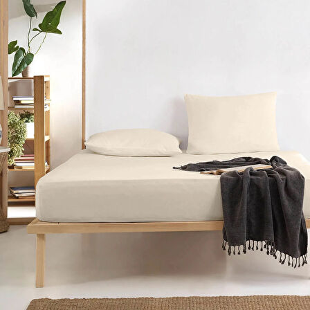 Tek Kişilik Çarşaf Seti - Ekru - 160x240 cm + 50x70 cm