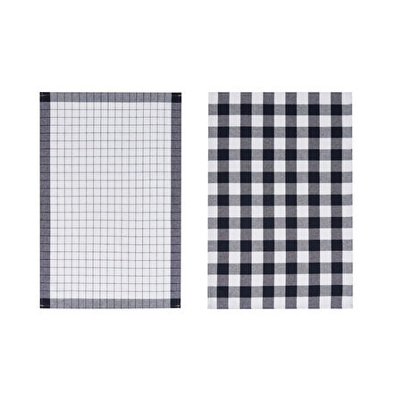 Home Madrid 2'li Kurulama Bezi - Siyah - 45x65 cm