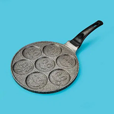 Kitchen Nirvana Emojili Pankek Tavası - Gri -26 cm