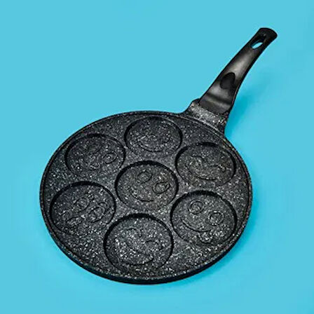 Kitchen Nirvana Emojili Pankek Tavası - Antrasit -26 cm