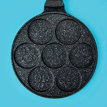 Kitchen Nirvana Emojili Pankek Tavası - Antrasit -26 cm