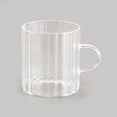 Borosilikat Cam 4'lü Espresso Fincan Seti - Şeffaf - 150 ml