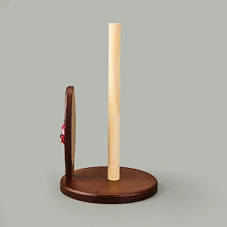 Star Flower Ahşap Havluluk - Renkli - 25x14x12 cm