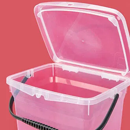 Life Q-Box Saplı Saklama Kabı - Şeffaf - 6 lt