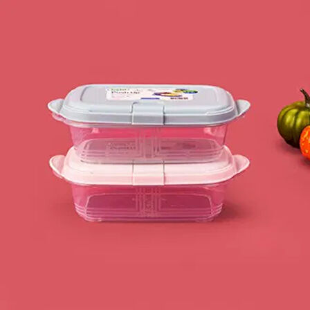 Life Dikdörtgen Push Up Saklama Kabı - Asorti - 400 ml