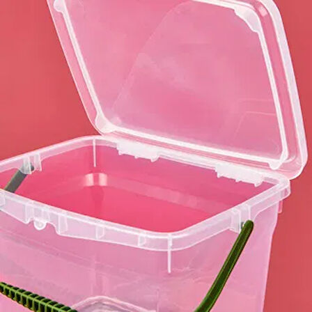 Life Q-Box Saplı Saklama Kabı - Şeffaf - 4 lt