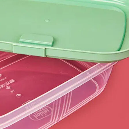 Life Dikdörtgen Push Up Saklama Kabı - Asorti - 2 lt