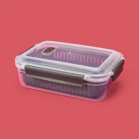 Life Keepn Fresh Süzgeçli Dikdörtgen Saklama Kabı - Asorti - 2 lt