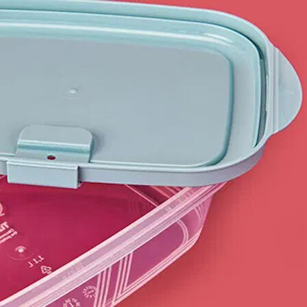 Life Dikdörtgen Push Up Saklama Kabı - Asorti - 1,1 lt