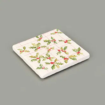 Kitchen Kokina Taş Bardak Altlığı - Renkli - 10x10 cm