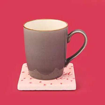 Kitchen Baby It's Cold Outside Taş Bardak Altlığı - Renkli - 10x10 cm