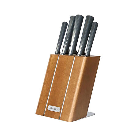 Pro-Edge 6 Parça Blok Bıçak Seti - Siyah / Kahverengi