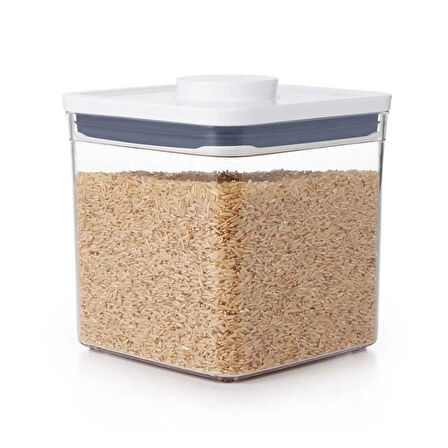 Pop Container Kısa Boy Kare Saklama Kabı - Şeffaf - 2,6 lt