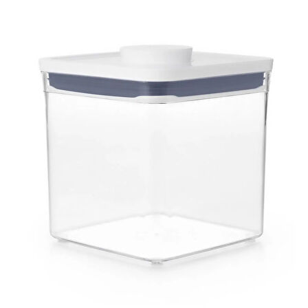 Pop Container Kısa Boy Kare Saklama Kabı - Şeffaf - 2,6 lt