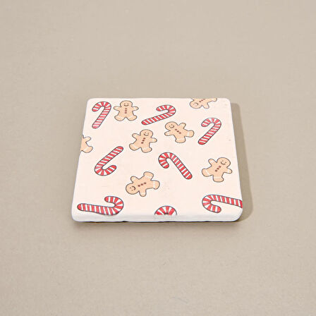 Kitchen Kurabiye Adam Bardak Altlığı - Renkli - 10 cm