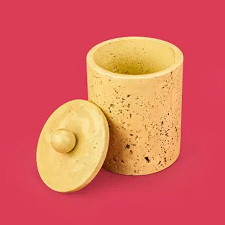 Bath Traverten Görünümlü Çöp Kovası - Bej - 2 lt