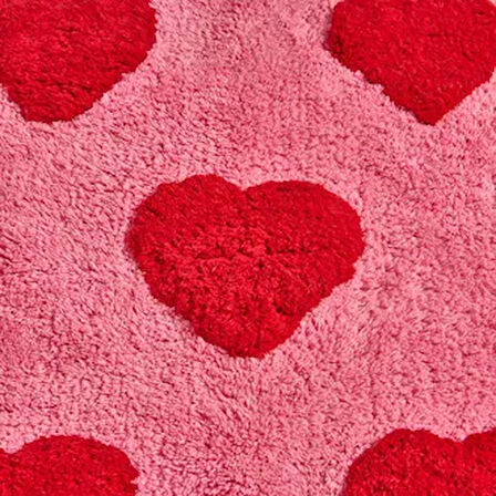 Soft Tufting Krus Banyo Paspası - Pembe - 60x90 cm