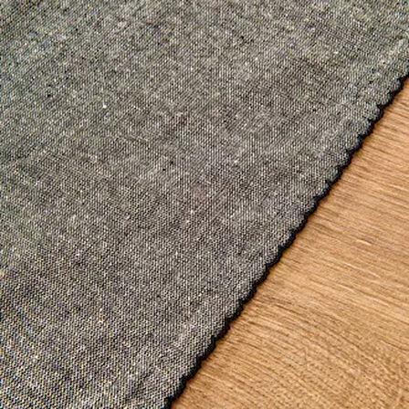 Soft Rustik Runner - Siyah - 50x150 cm