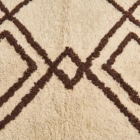 Soft Tufting Çiçekli Banyo Paspası - Ekru - 60x90 cm