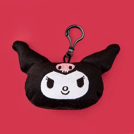 Kuromi Çanta Süsü - Siyah - 15x9 cm