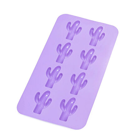 Kaktüs Buz ve Çikolata Kalıbı - Lila