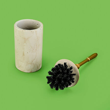 Bath Traverten Görünümlü Tuvalet Fırçası - Gri