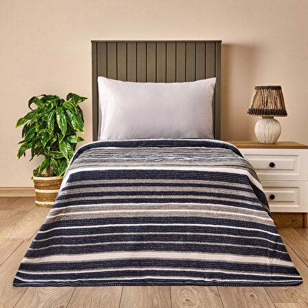 Soft Nerida Tek Kişilik Battaniye - Lacivert - 150x200 cm