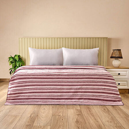 Soft Roselle Çift Kişilik Battaniye - Pembe - 180x220 cm