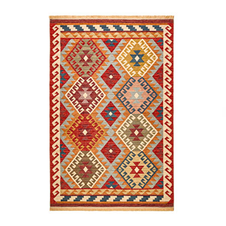 Soft Kökez Halı - Renkli - 120x180 cm