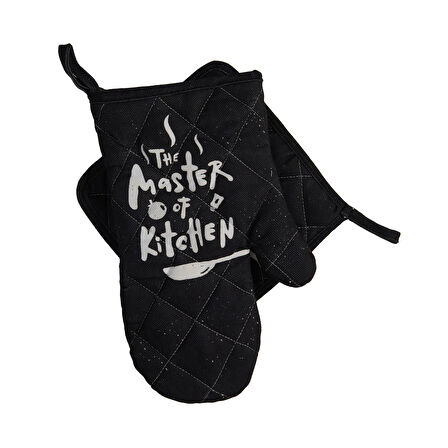 Chef Mutfak Eldiveni Ve Tutaç Seti - Renkli - 20x20 cm + 17x30 cm