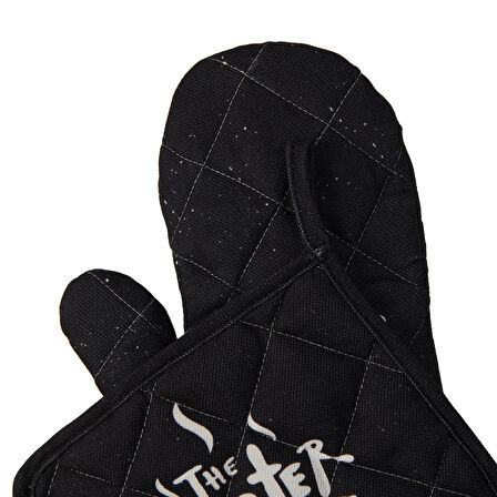 Chef Mutfak Eldiveni Ve Tutaç Seti - Renkli - 20x20 cm + 17x30 cm