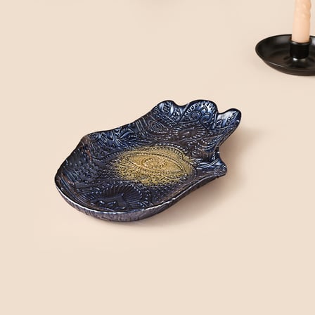 Deco Rabia Eli Dekoratif Tabak - Lacivert - 22x15 cm