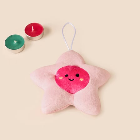 Soft Çiçek Figürlü Yumuşak Süs - Pembe - 15x12 cm
